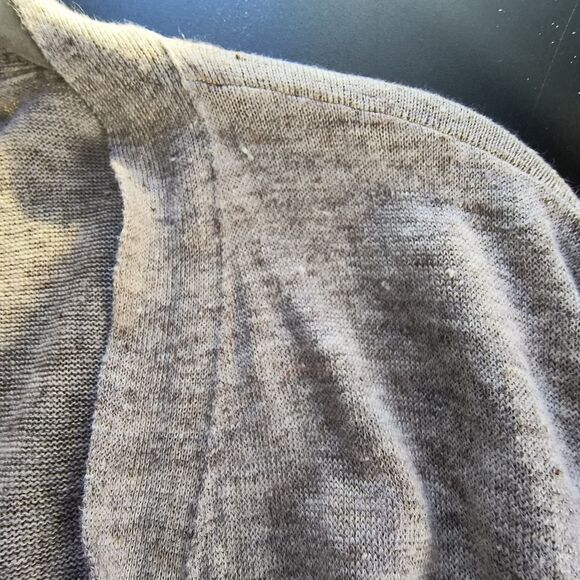 Eileen Fisher Cardigan Sweater 3X Oatmeal Organic Linen Open Duster LagenlooK - Picture 16 of 16